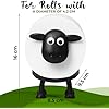 VELENTI Sheep Toilet Roll Holder - Funny Toilet Paper Holder Free Standing Bathroom Set - 3D Printed Black Sheep Loo Roll Holder - Hilarious Tissue Paper Roll Storage - Cute Bathroom Decor - Set of 3