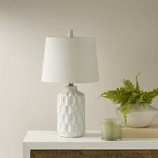 Modern Ceramic Table Lamp - White Base